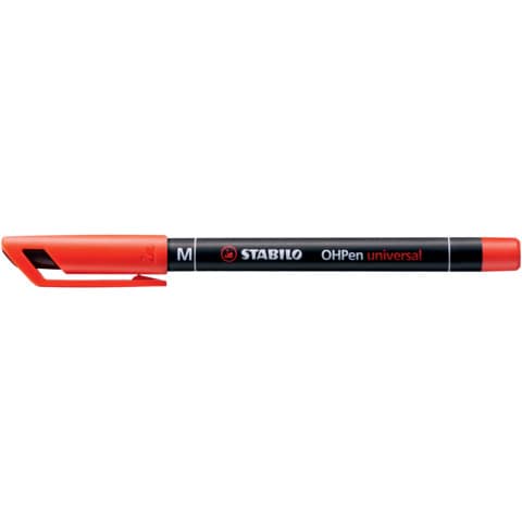 Penna Stabilo OHPen universal Medio (M) 1 mm rosso 843/40